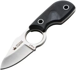 Kizlyar Amigo X Black G10 Handle Fixed AUS-8 Stainless Neck Knife W/ Sheath 0088