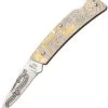 Browning BAR Folder Gold Hunting Sculpted Stainless Drop Pt Folding Knife 0275 -Knives = the best. 0275