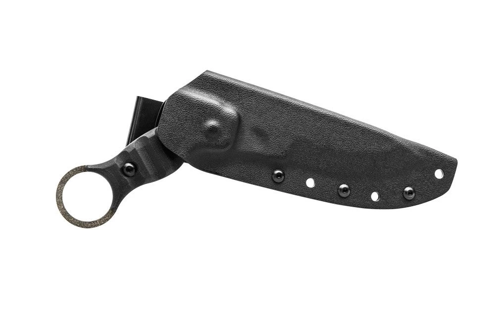 TOPS 10/27 Fixed Carbon Steel Sawback Blade Karambit Black Handle Knife ELPNX1 4 TOPS 10/27 Fixed Carbon Steel Sawback Blade Karambit Black Handle Knife ELPNX1 - Image 2