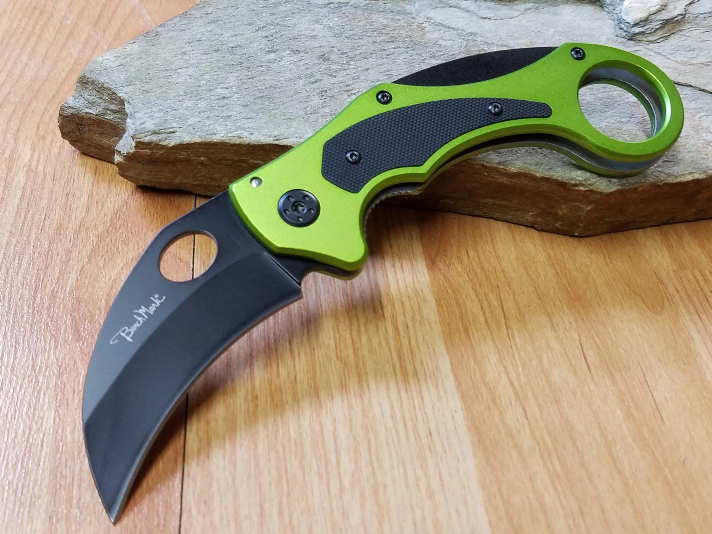 Benchmark Knives Venom Karambit Green Folding Pocket Knife - 043 3 Benchmark Knives Venom Karambit Green Folding Pocket Knife - 043