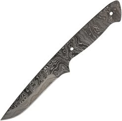 Alabama Damascus Steel Black Full Tang 9" Fixed Blade Knife Blank S053