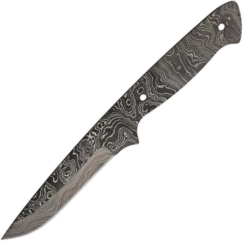 Alabama Damascus Steel Black Full Tang 9" Fixed Blade Knife Blank S053 3 Alabama Damascus Steel Black Full Tang 9" Fixed Blade Knife Blank S053