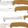 Schrade Old Timer 4pc Fixed Blade Brown Hunting Knife & Saw Kit Set P1085934 -Knives = the best. 1085934