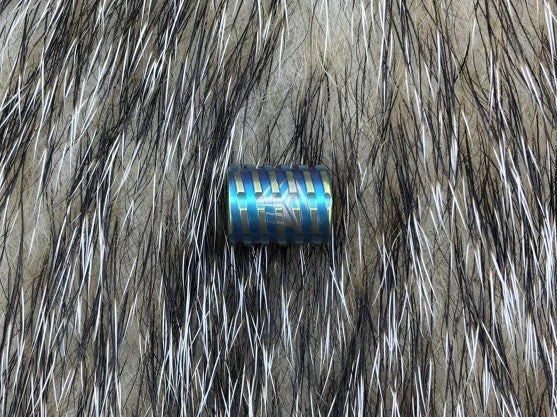 WE KNIFE Co. Titanium Blue Anodized Finish Construction Lanyard Bead A02C 3 WE KNIFE Co. Titanium Blue Anodized Finish Construction Lanyard Bead A02C