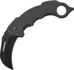 Schrade Black G10 Karambit EDC Linerlock Folding Pocket Knife With Finger Ring 110