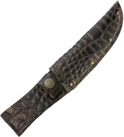 Other 5" Fixed Blade Belt Leather Knife Sheath Crocodile Pattern 1193