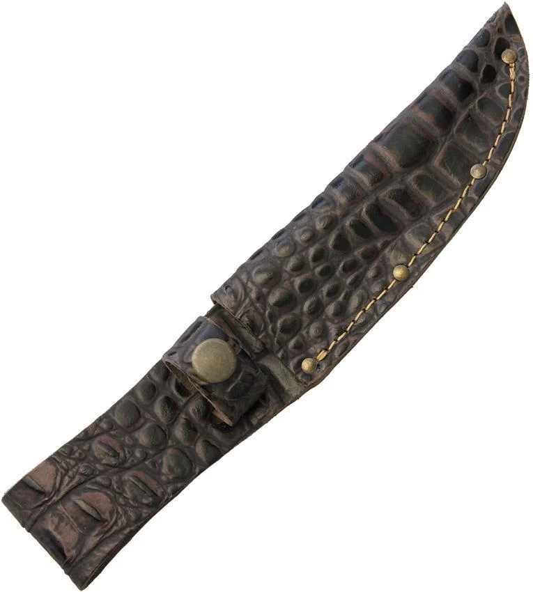 Other 5" Fixed Blade Belt Leather Knife Sheath Crocodile Pattern 1193 3 Other 5" Fixed Blade Belt Leather Knife Sheath Crocodile Pattern 1193