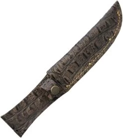 Other 6" Fixed Blade Belt Leather Knife Sheath Crocodile Pattern 1194