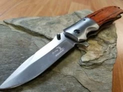 Elk Ridge 8" Pakkawood Folding Assisted Open Pocket Knife Satin - A165PW -Knives = the best. 12 2fe5ed87 9529 4c92 a411 d5e60f50dac3