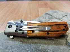 Elk Ridge 8" Pakkawood Folding Assisted Open Pocket Knife Satin - A165PW -Knives = the best. 12 36a53fef 97f3 4bff 811c e5539307d767