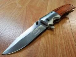Elk Ridge 8" Pakkawood Folding Assisted Open Pocket Knife Satin - A165PW -Knives = the best. 12 5140a6e3 87f6 4a3d b105 02ea44d799ba