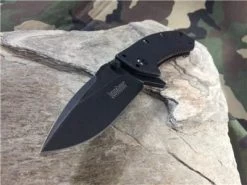 Kershaw Cryo Blackwash Framelock G10 Assisted A/O Flipper Folding Knife 1555G10BW -Knives = the best. 1555g10bw2