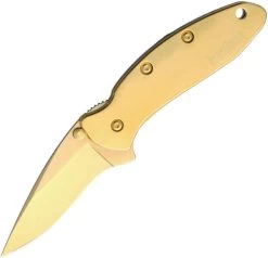 Kershaw Chive Framelock A/O 24k Gold Plated Assisted Folding Knife 1600G -Knives = the best. 1600G