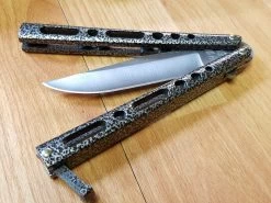 Bear & Son 9" Black And Silver Handle Butterfly Folding Knife - Flipping - 117s -Knives = the best. 17a 2b524a37 7de6 4d0b 917f ce735e41ea35