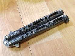 Bear & Son 9" Black And Silver Handle Butterfly Folding Knife - Flipping - 117s -Knives = the best. 17c 916accce 0426 4368 ad73 fe993f6f458b