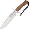 Frost Cutlery 15" Zebra Wood Handle Stainless Fixed Blade Bowie Knife 18292ZW -Knives = the best. 18292ZW