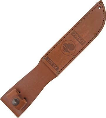 Ka-Bar USMC Marine Corp Fighting Fixed Knife Brown Leather Belt Sheath 1217S 4 Ka-Bar USMC Marine Corp Fighting Fixed Knife Brown Leather Belt Sheath 1217S - Image 2