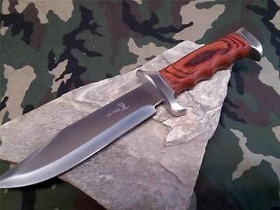 Elk Ridge Hunting Bowie 12.5" Knife W/ Wood Handle - 012 4 Elk Ridge Hunting Bowie 12.5" Knife W/ Wood Handle - 012 - Image 2