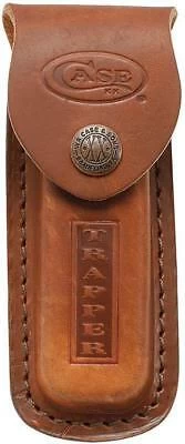 Case Trapper Brown Leather Sheath Case For Folding Pocket Knife XX USA 980
