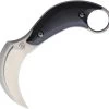 Bastinelli Creations BAK Fixed Stonewashed Blade Black Handle Karambit Knife 213