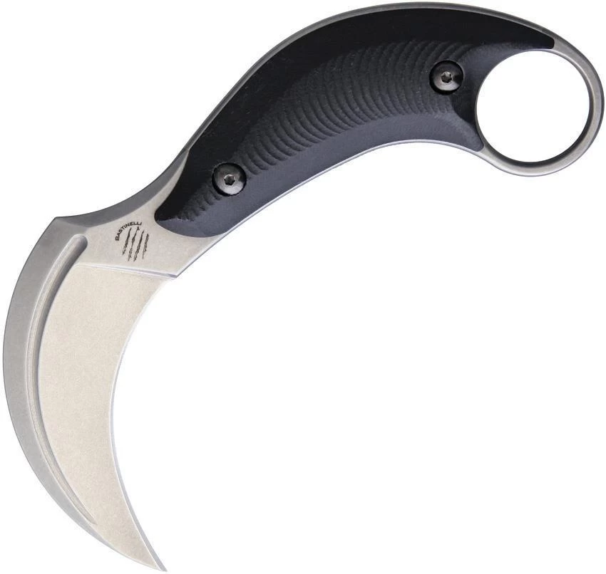 Bastinelli Creations BAK Fixed Stonewashed Blade Black Handle Karambit Knife 213 3 Bastinelli Creations BAK Fixed Stonewashed Blade Black Handle Karambit Knife 213