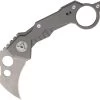 Quartermaster BA Baracus Karambit Folding Pocket Knife Stonewash CPM 154 USA 2Z
