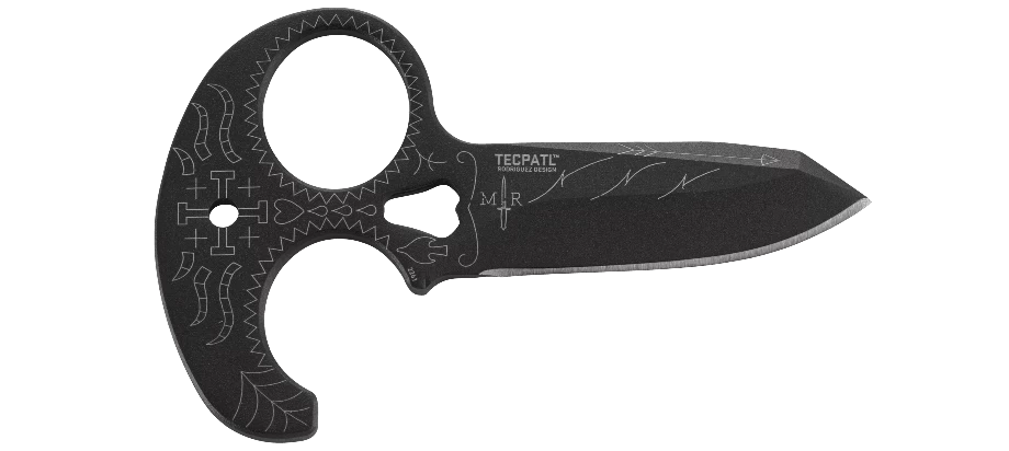 CRKT Tecpatl Sugar Skull Laser Image Fixed Blade Push Dagger Knife 2261 4 CRKT Tecpatl Sugar Skull Laser Image Fixed Blade Push Dagger Knife 2261 - Image 2