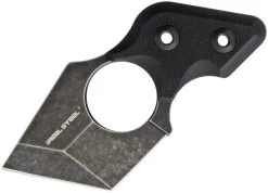 Real Steel Midnight Black Cat 4" G10 Fixed Blackwash Tanto Neck Knife 3121A
