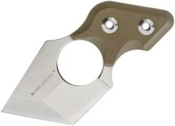 Real Steel Black Cat Coyote Tan G10 4" Fixed Tanto Stonewash Neck Knife 3127