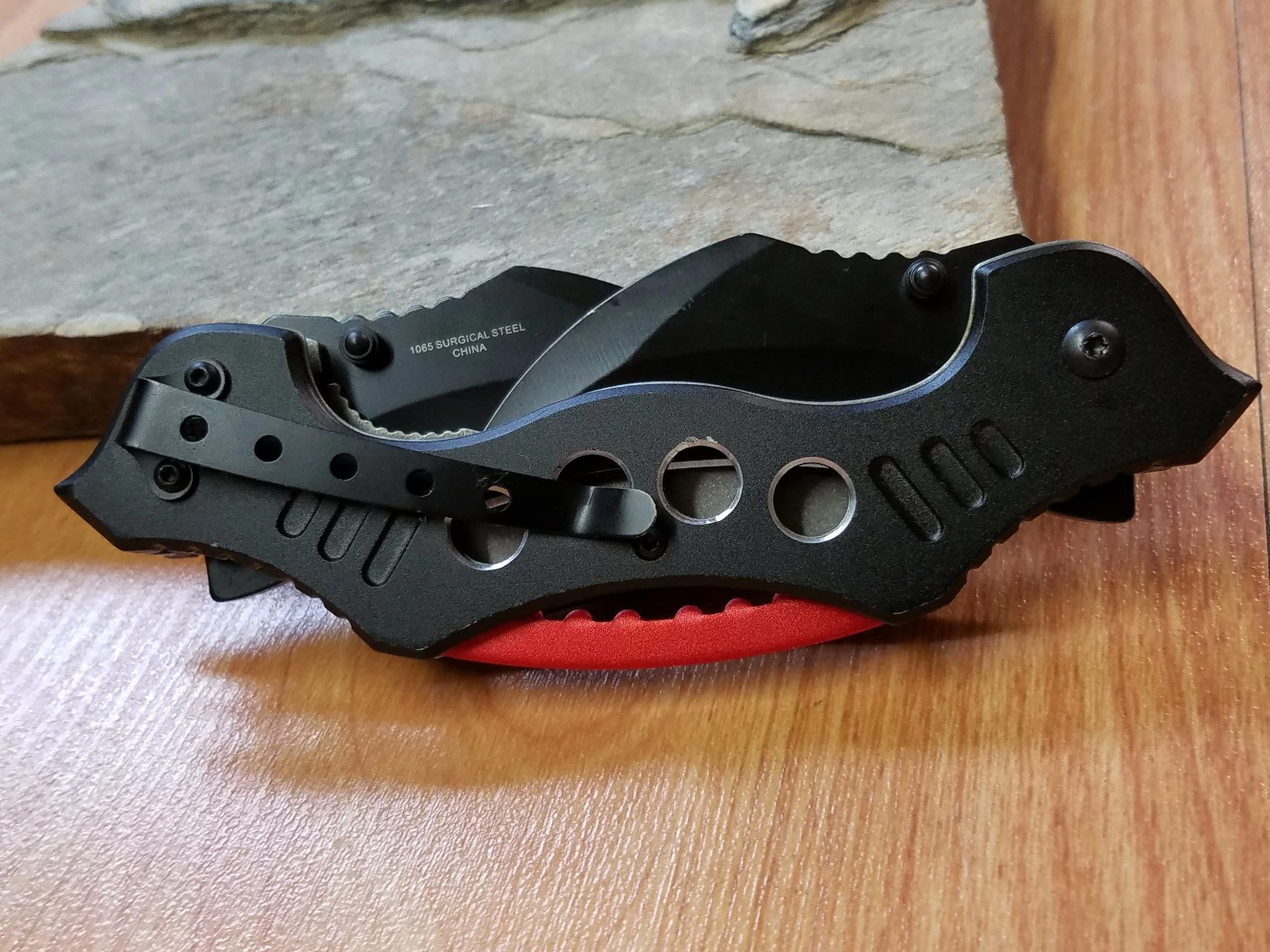 Dual Blade Black And Red Hawkbill Karambit Pocket Knife - 3645bk 6 Dual Blade Black And Red Hawkbill Karambit Pocket Knife - 3645bk - Image 4