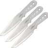 Hibben Small Stainless Fixed Tanto Blade Triple Thrower Knives + Sheath Set 5002