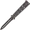 Bear & Son Bear Song IV Carbon Fiber Coated Aluminum Handles 1095 Carbon Steel Black Balisong CB500AICFB -Knives = the best. 500AICFB
