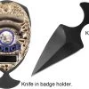 5.11 Tactical Shield Badge Holder One Piece Stainless Black Push Dagger Blade Knife 51077 -Knives = the best. 51077 1