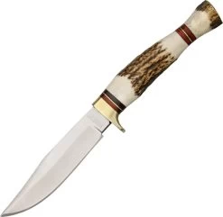 Marbles 7.5" Small Hunting Knife Stainless Genuine Stag Handle Hunter - 526