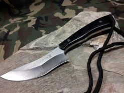 Elk Ridge Fixed Knife 7.6" Overall Recurve Edge Stainless Hunting Outdoor - E547BK