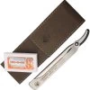 Dovo Shavette Barber Straight Shaving Razor W/ Brown Leather Case 577056 -Knives = the best. 577056