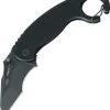 Boker Plus Black CLB Karambit Framelock Titanium Recurve Tanto Folding Knife - P01BO580