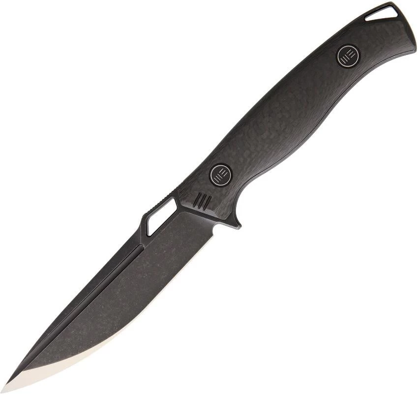 WE KNIFE 8" Fixed Black Carbon Fiber Hunting Knife Plain S35VN With Kydex Sheath - 607a 4 WE KNIFE 8" Fixed Black Carbon Fiber Hunting Knife Plain S35VN With Kydex Sheath - 607a - Image 2