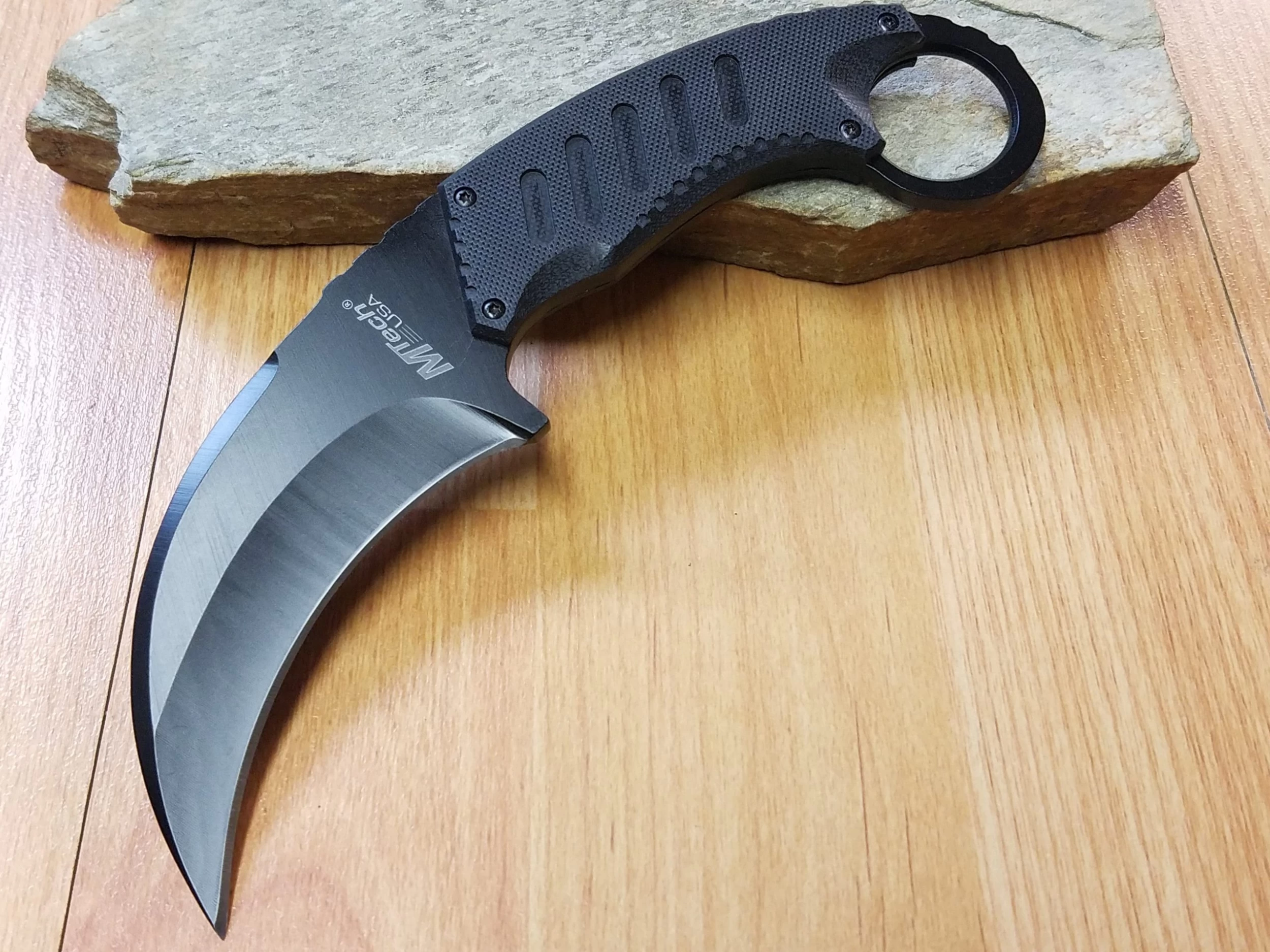 MTech Stainless Black G-10 Tactical Karambit Fixed Blade Neck Knife 665BK 3 MTech Stainless Black G-10 Tactical Karambit Fixed Blade Neck Knife 665BK - Image 2