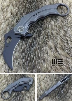 WE KNIFE 8" GRAY Karambit Hawkbill Flipper Folding Pocket Knife - 708C -Knives = the best. 708c2