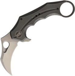 WE KNIFE 8" GRAY Karambit Hawkbill Flipper Folding Pocket Knife - 708D