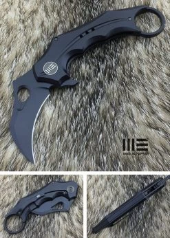 WE KNIFE 8" Black Karambit Hawkbill Flipper Folding Pocket Knife - 708G -Knives = the best. 708g2