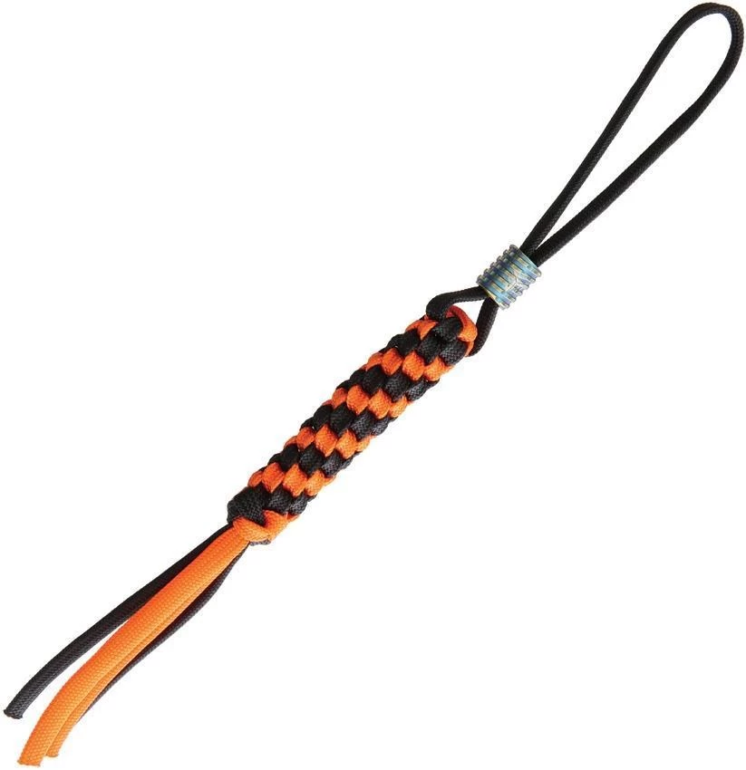WE KNIFE Co Black & Orange Paracord Knife Lanyard W/ Anodized Titanium Bead A01C 3 WE KNIFE Co Black & Orange Paracord Knife Lanyard W/ Anodized Titanium Bead A01C