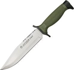 Aitor Bowie NATO OD Green & Black Stainless Fixed Blade Knife W/ Sheath 16047