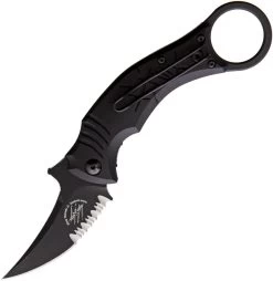 Bastinelli Creations Mako Linerlock Serrated D2 Karambit Folding Knife 18s
