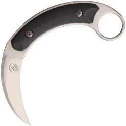 Bastinelli Creations Kalinou Karambit Stonewash Fixed Black G10 Handle Knife KSW