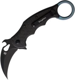 Brighten Blades Moonstruck Karambit Framelock Carbon Fiber Folding Pocket Knife 599TICV