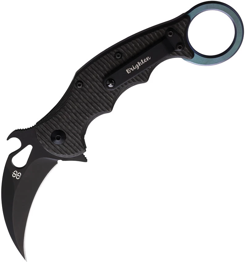Brighten Blades Moonstruck Karambit Framelock Carbon Fiber Folding Pocket Knife 599TICV 3 Brighten Blades Moonstruck Karambit Framelock Carbon Fiber Folding Pocket Knife 599TICV