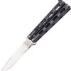 Bear & Son Butterfly Silver Vein Die Cast Metal Handles Stainless Clip Blade Knife 113