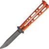 Bear & Son Butterfly Orange Stonewash Knife (Balisong) 117orsw -Knives = the best. BC117ORSW
